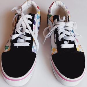 Vans Old Skool Checkered Kids Sneakers Size 2